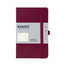 Книга записна Axent Partner, 125x195 мм, 96 аркушів, клітинка, винна (8201-46-A)