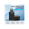 Зарядний пристрій Vention 3xUSB 65W (2xUSB-C+USB-A) PD3.0+QC4.0 black (FEDB0-EU)