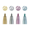 Лайнер Faber-Castell набір капілярних ручок металіків Pitt Artist Pen Metallic M (1,5 мм) 4 кольори (28940)