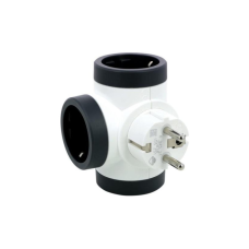 Сетевой разветвитель LEGRAND ПРЕМІУМ поворотний 3х2К+З бокові розетки, колір Білий/Чорний (694521)