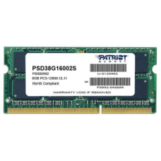 Модуль пам'яті для ноутбука SoDIMM DDR3 8GB 1600 MHz Patriot (PSD38G16002S)