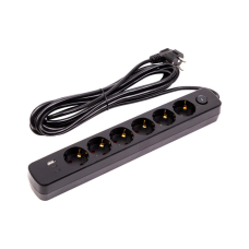 Мережевий фільтр живлення PowerPlant 5м, 6 розеток, USB (YS-N6086/5c) (EX610679)