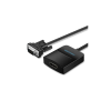 Перехідник VGA 15F to HDMI M 1080P 60Hz 3,5mm Audio 0.15m Vention (ACNBB)