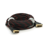 Кабель мультимедійний DVI M to DVI M 10.0m 24+1pin black/red Merlion (YT-DVI(M)/(M)NY/RD-10m)