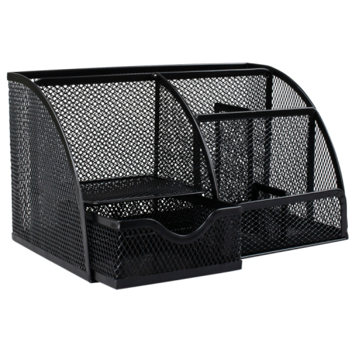 Настільний набір H-Tone металевий, 22 х 14 х 13 см, чорний (JJ41220)