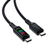 Дата кабель USB-C to USB-C 1.2m 100W with display C7-03 Acefast (6974316282778)