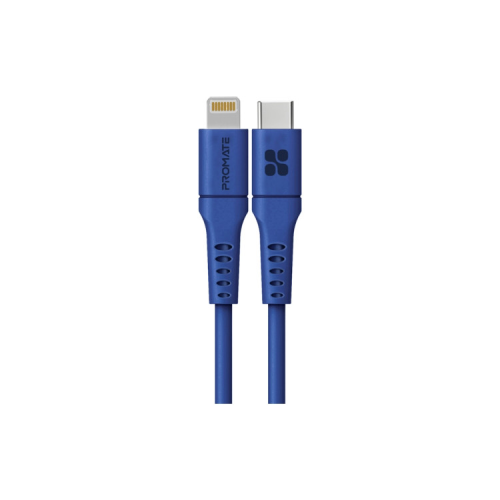 Дата кабель USB-C to Lightning 2.0m 3A PowerLink-200 blue Promate (powerlink-200.blue)