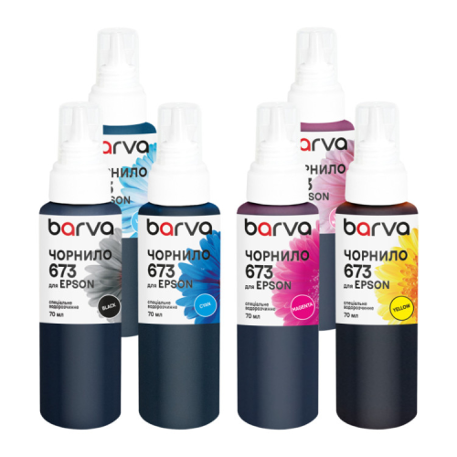 Чорнило Barva Epson 673 6х70 мл, special, BK/C/M/Y/LC/LM (E673-070-MP)