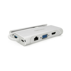 Концентратор VEGGIEG USB-C 5-in-1 USB-C + 3xUSB 3.0 + HDMI + RJ45 0.1m silver (TC07-S)