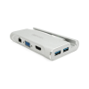 Концентратор VEGGIEG USB-C 5-in-1 USB-C + 3xUSB 3.0 + HDMI + RJ45 0.1m silver (TC07-S)