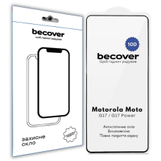 Скло захисне BeCover 10D Motorola Moto G17 / G17 Power Black (715138)