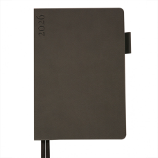 Еженедельник Leo planner А5 датированный 2026 "Binario", мягкий, графит, 368 страниц (252640)