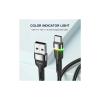 Дата кабель USB 2.0 AM to USB-C 1.0m 3A LED black Essager (EXCT-XCD01)