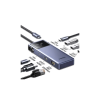 Концентратор Ugreen USB-C 7-in-1 3xUSB + 1xUSB-C + HDMI + RJ45 + PD 100W CM888 gray (45155)
