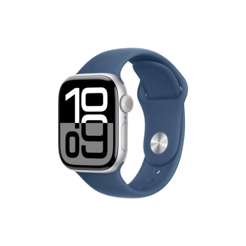 Смарт-часы Apple Watch Series 10 GPS 42mm Silver Aluminium Case with Denim Sport Band - M/L (MWWC3QH/A)