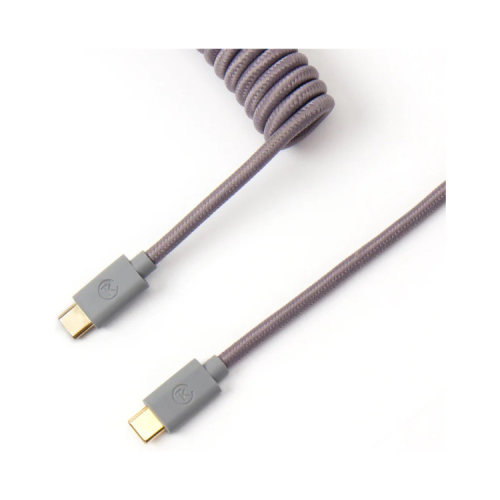 Дата кабель USB 2.0 AM to USB-C 1.36m Coiled grey Keychron (CABG_KEYCHRON)