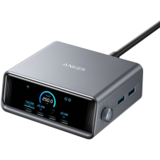 Зарядний пристрій Anker 4xUSB-C PD250W + 2xUSB GaNPrime black (A2345341)