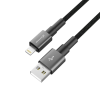Дата кабель USB 2.0 AM to Lightning 1.0m 2.4A black Grand-X (PL-08B)