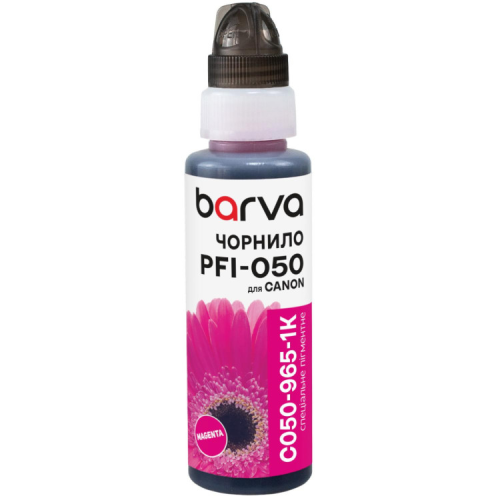Чорнило Barva Canon PFI-050 100мл, Pigm., флакон OneKey, Magenta (C050-965-1K)