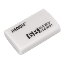 Гумка Baoke прямокутна 39 х 23 х 10 мм, TPR білий 6B, 36 шт (E632)