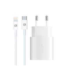 Зарядное устройство Armorstandart AR-TA800W USB-C 25W White + cable USB-C to Lightning (ARM77719)