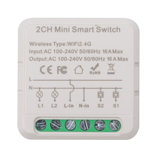Розумне реле TUYA Wifi 16A 2-канальный (HS084028)