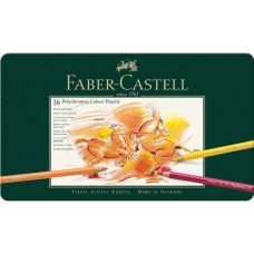 Олівці кольорові Faber-Castell POLYCHROMOS 36 кольорів в металевій коробці, 110036 (15442)