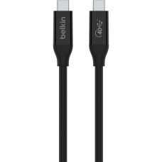 Дата кабель USB-C to USB-C 0.8m USB4 40Gbps 100W Black Belkin (INZ001BT0.8MBK)