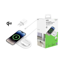 Зарядний пристрій Belkin 2in1 15W Pad Qi2 white (WIZ021VFWH)