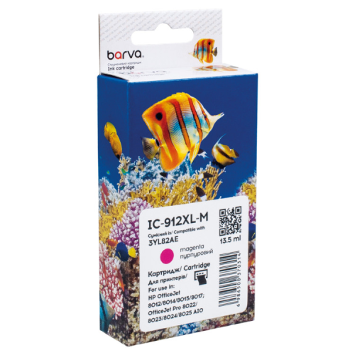 Картридж Barva HP 912XL (3YL78AE/3YL82AE) 900 c, Magenta (IC-912XL-M)