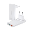 Зарядний пристрій Choetech 2xUSB 65W GaN (USB-C+USB-A) Ultra thin (PD6011-EU-WH)