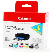 Картридж Canon PGI-550/CLI-551 Multipack BK,C,M,Y,GY (6496B005)