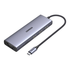 Концентратор Ugreen USB3.1 Type-C to HDMI60Hz/VGA/USB 3.0х3/RJ45/SD/TF/PD 100W 9-in-1 CM498 (15600)