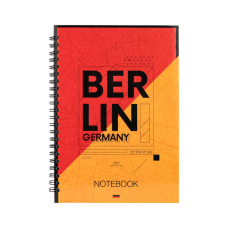 Блокнот Axent на спіралі тверда обкл., А5, 96арк. Berlin (8032-05-A)