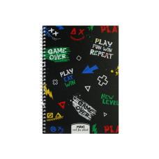 Блокнот Maxi А5, пластикова обкладинка, спіраль, 60 арк., клітинка (MX21213-02)