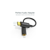 Перехідник USB-C to 3.5mm F stereo-audio (CDLA) Choetech (AUX003-BK)