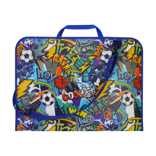 Папка - портфель Maxi А3 пластиковый на липучке "WOW" (MX30003-02)