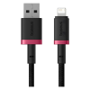 Дата кабель USB 2.0 AM to Lightning 1.0m 2.4A red+black Baseus (P10377801U01-01)