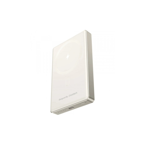 Батарея універсальна Choetech Magnetic Wireless 10000mAh 20W, PD, Qi-15W, USB-C In/Out Ultra-thin, Beige (B739-CCCWH)