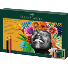 Олівці кольорові Faber-Castell POLYCHROMOS 40 кольорів з аксесуарами, 210054 (32670)