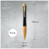 Ручка кулькова Parker URBAN 17 Muted Black GT BP + блокнот Parker + подар.упаковка GIFT24 (30 035b24)