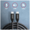 Дата кабель USB-C to USB-C 2.0m v3.2 Gen 1 PD 60W 3A black AXAGON (BUCM3-CM20AB)