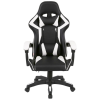 Кресло игровое Аклас Бешкет ANF подростковый Белый (PU-черный/белый) (00160336)