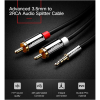 Кабель мультимедийный 3.5mm M to 2xRCA M 5.0m AV116 black Ugreen (10591)