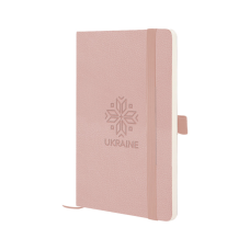 Книга записна Axent Partner Soft Skin Вишиванка 125x195 мм, 96 аркушів, клітинка, пудрова (8616-24-5-A)