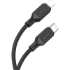 Дата кабель USB-C to Lightning 1.0m Cool silicone PD 20W X90 black HOCO (6931474788382)