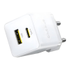Зарядний пристрій Baseus 1xUSB-C 20W + 1xUSB white + cable USB-C to USB-C 60W 1.0m (P10111608213-01)