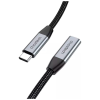 Дата кабель USB-C 3.1 AM/AF 2.0m 10Gbps 100W nylon braid Choetech (XCC-1039-CA-GY)