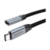 Дата кабель USB-C 3.1 AM/AF 2.0m 10Gbps 100W nylon braid Choetech (XCC-1039-CA-GY)