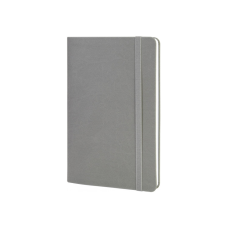 Книга записна Optima А5 VIVELLA, м’яка обкладинка, гумка, білий блок лінія, сірий (O27104-10)